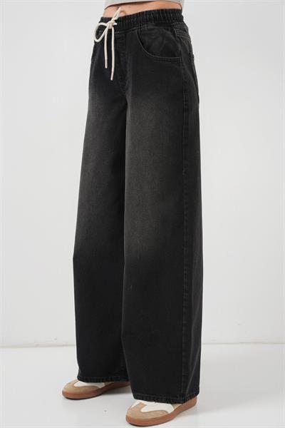 Bol Paça Kot Pantolon 6705 - Siyah