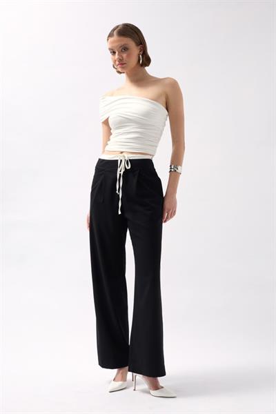 Boxer Detay Bağcıklı Pantolon