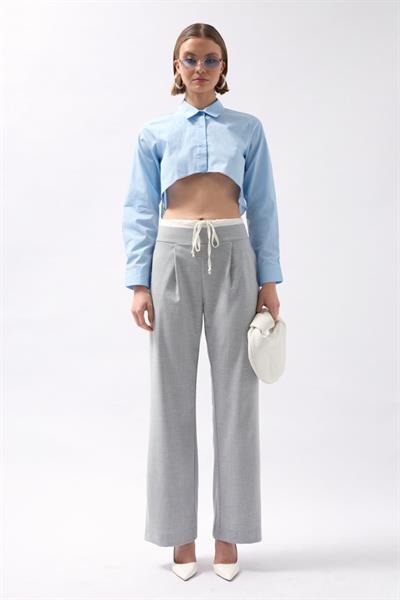 Boxer Detay Bağcıklı Pantolon