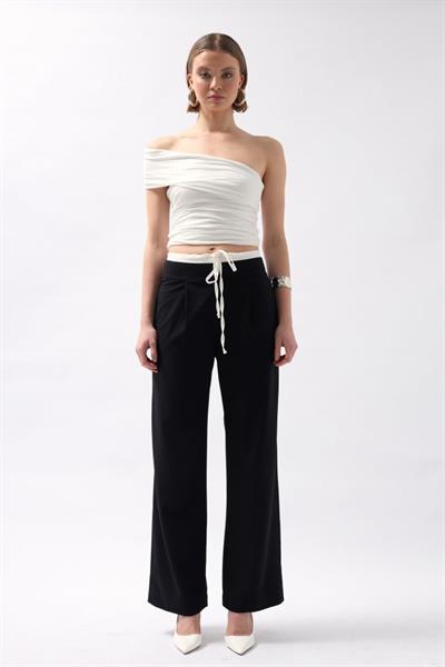 Boxer Detay Bağcıklı Pantolon