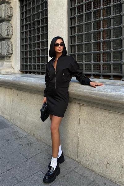 Brooke Ribanalı Mini Etek Takım 9941