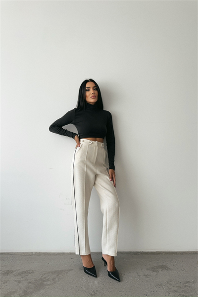 CHANEL PANTOLON YAN BİYELİ - Beyaz