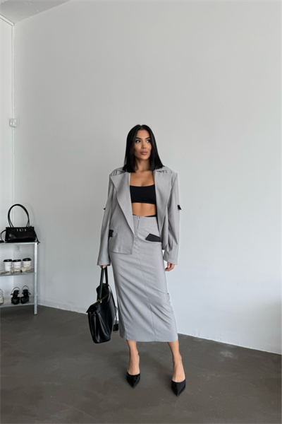 CROP CEKET - ETEK TAKIM - Gri