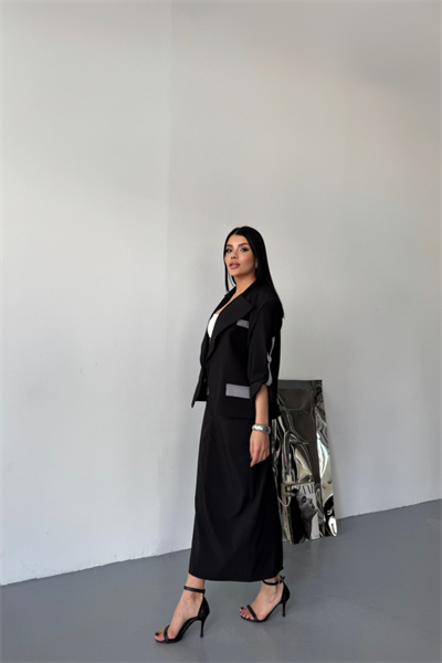 CROP CEKET - ETEK TAKIM - Siyah