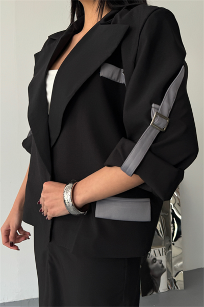 CROP CEKET - ETEK TAKIM - Siyah