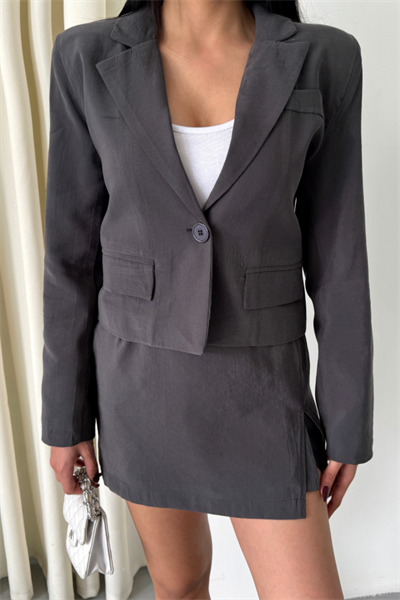 CROP CEKET - KISA ETEK TAKIM - Antrasit