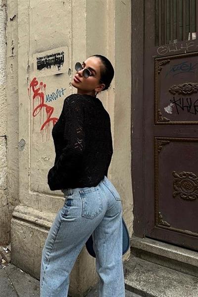 Cailey KroşeBisiklet Yaka Kazak 1298-25