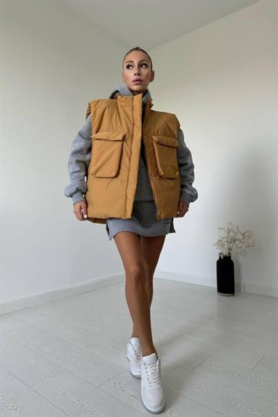 Camel Cepli Şişme Yelek