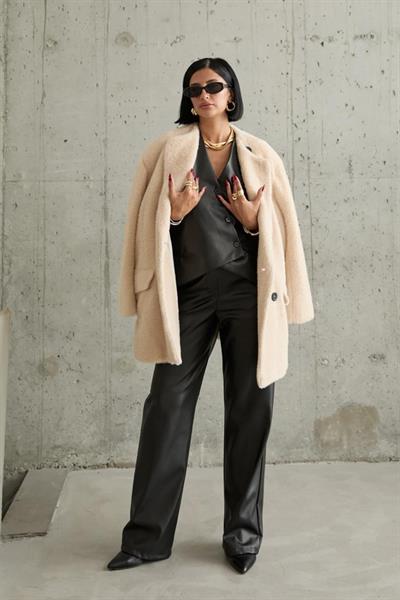 Camel Tüylü Yumoş Kaban