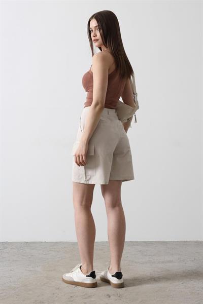 Cargo Cepli Şort - Taş