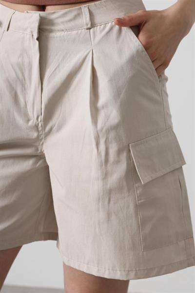 Cargo Cepli Şort - Taş