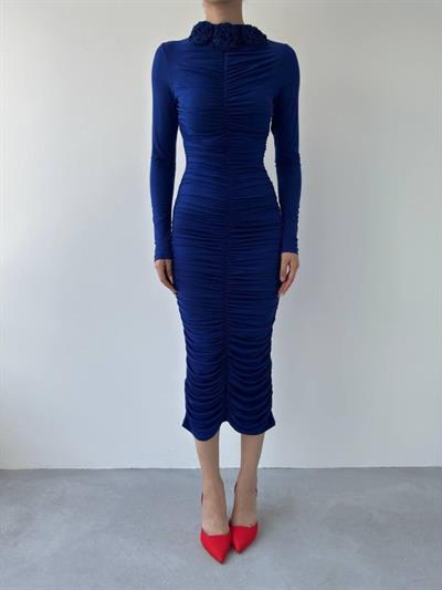 Carlis Gül Yaka Elbise