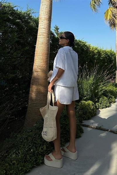 Carnation Keten Şort Takım 9470-12