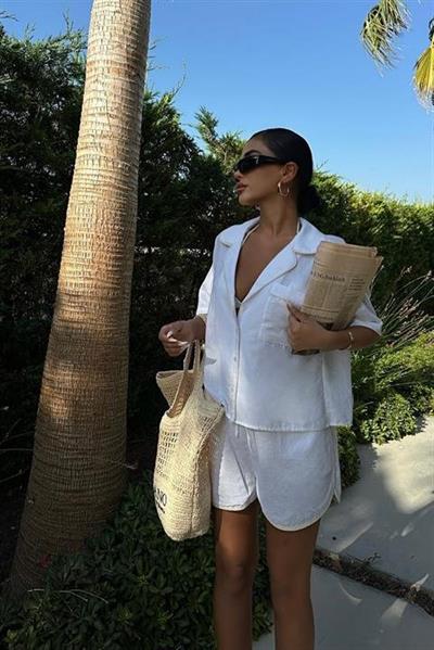 Carnation Keten Şort Takım 9470-12