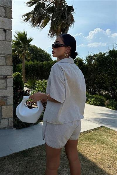 Carnation Keten Şort Takım 9470-12