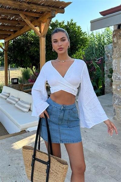 Cecile Denim Mini Etek 4015-17