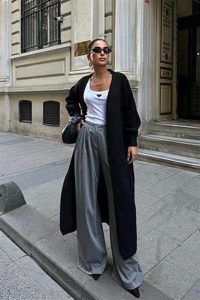 Cep Detay Kuşaklı Hırka 5171