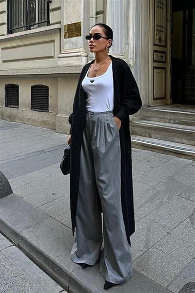 Cep Detay Kuşaklı Hırka 5171