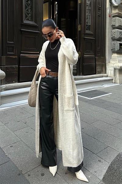 Cep Detay Kuşaklı Hırka 5171