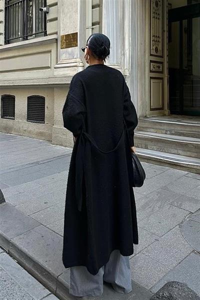 Cep Detay Kuşaklı Hırka 5171