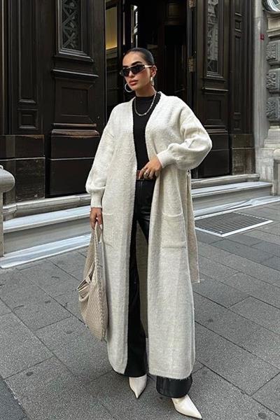 Cep Detay Kuşaklı Hırka 5171