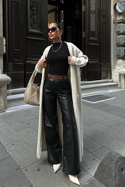 Cep Detay Kuşaklı Hırka 5171