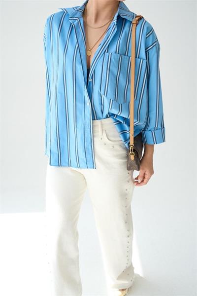 Cepli Gömlek - Mavi-Lacivert