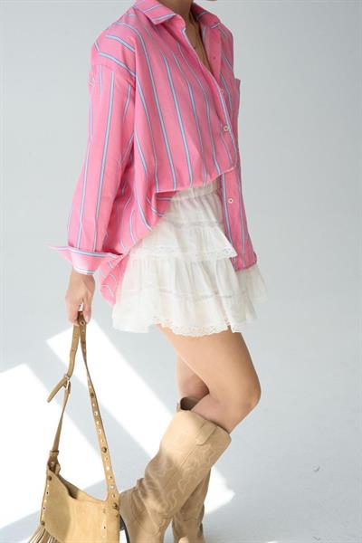 Cepli Gömlek - Pembe-Mavi