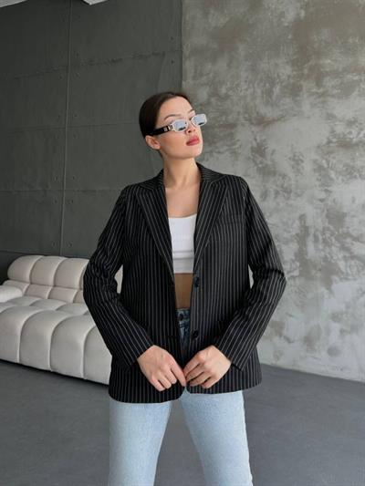 Çizgi Desenli Ceket