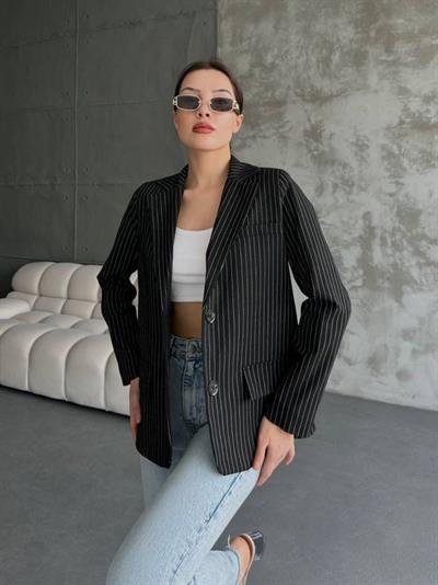 Çizgi Desenli Ceket
