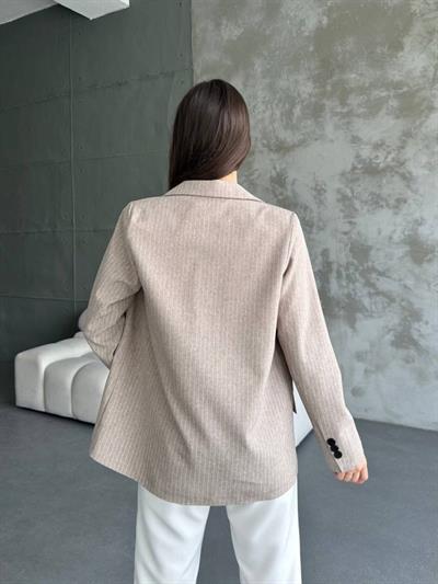 Çizgi Desenli Ceket