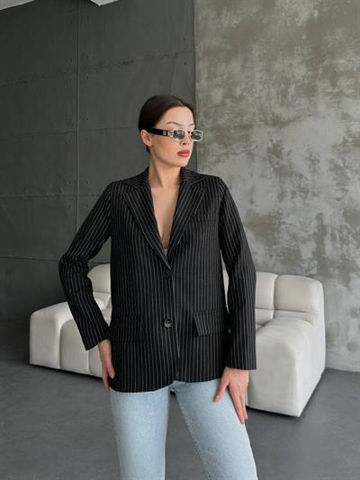 Çizgi Desenli Ceket