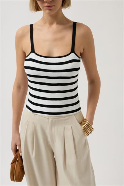 Çizgili Askılı Bluz