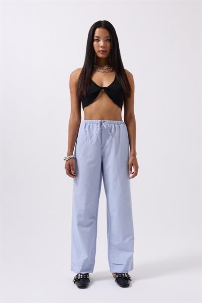 Çizgili Bel Lastikli Pantolon