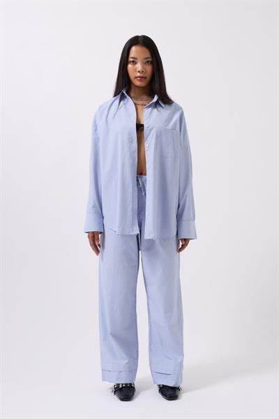 Çizgili Bel Lastikli Pantolon