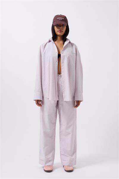 Çizgili Cep Detay Gömlek