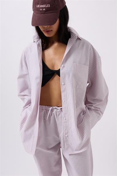 Çizgili Cep Detay Gömlek