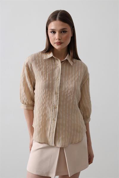 Çizgili Gömlek - Taş