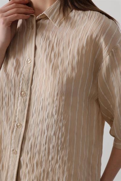 Çizgili Gömlek - Taş