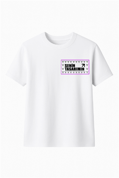 Çocuk Ön Sizin Tasarımınız Basic Tshirt - Beyaz