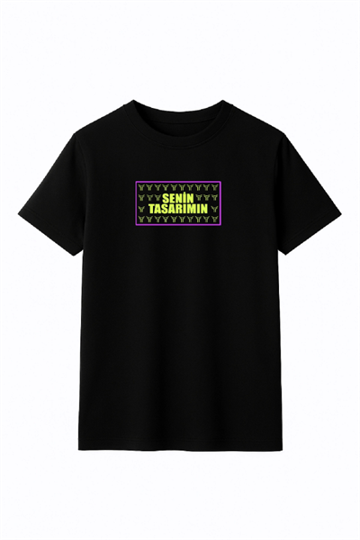 Çocuk Ön Sizin Tasarımınız Basic Tshirt - Siyah