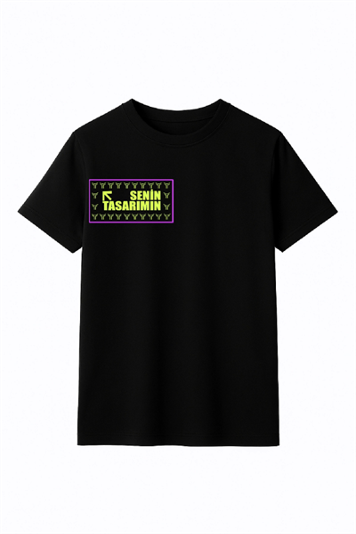 Çocuk Ön Sizin Tasarımınız Basic Tshirt - Siyah