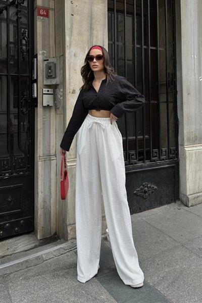 Coline Fistolu Crop Gömlek 3254-08