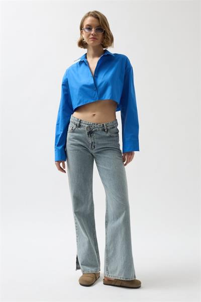 Crop Oversize Gömlek