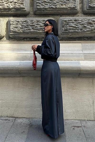 Daniel Suni Deri Bomber Ceket Takım 9940