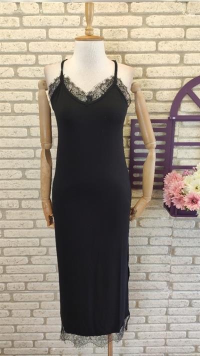 Dantel Detay Viskon Elbise