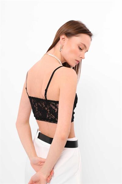 Dantelli Bralet Siyah