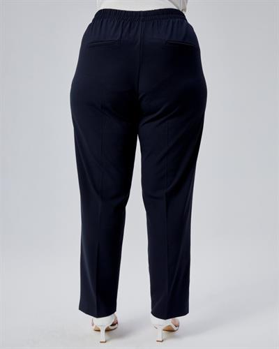 Dekorati̇f Düğmeli̇ Arka Bel Lasti̇kli̇ Büyük Beden Pantolon