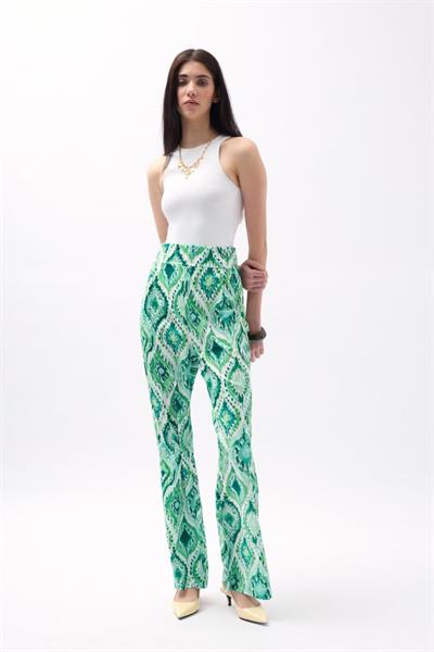 Desenli Saten Pantolon