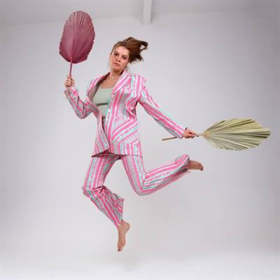 Di̇ji̇tal Baski Çi̇zgi̇li̇ Ceket